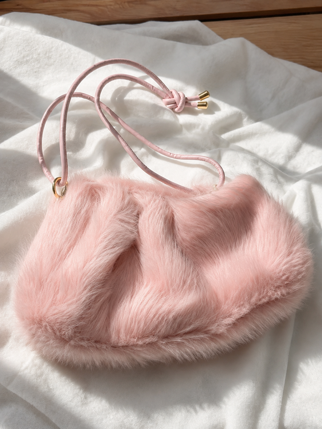 Fuzzy Flair Shoulder Bag