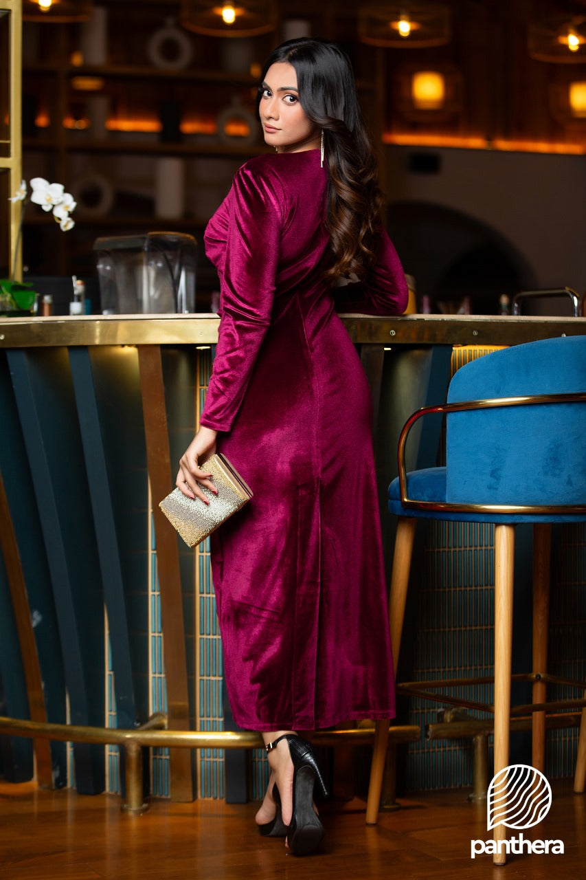 Velvet Long Sleeve Dress