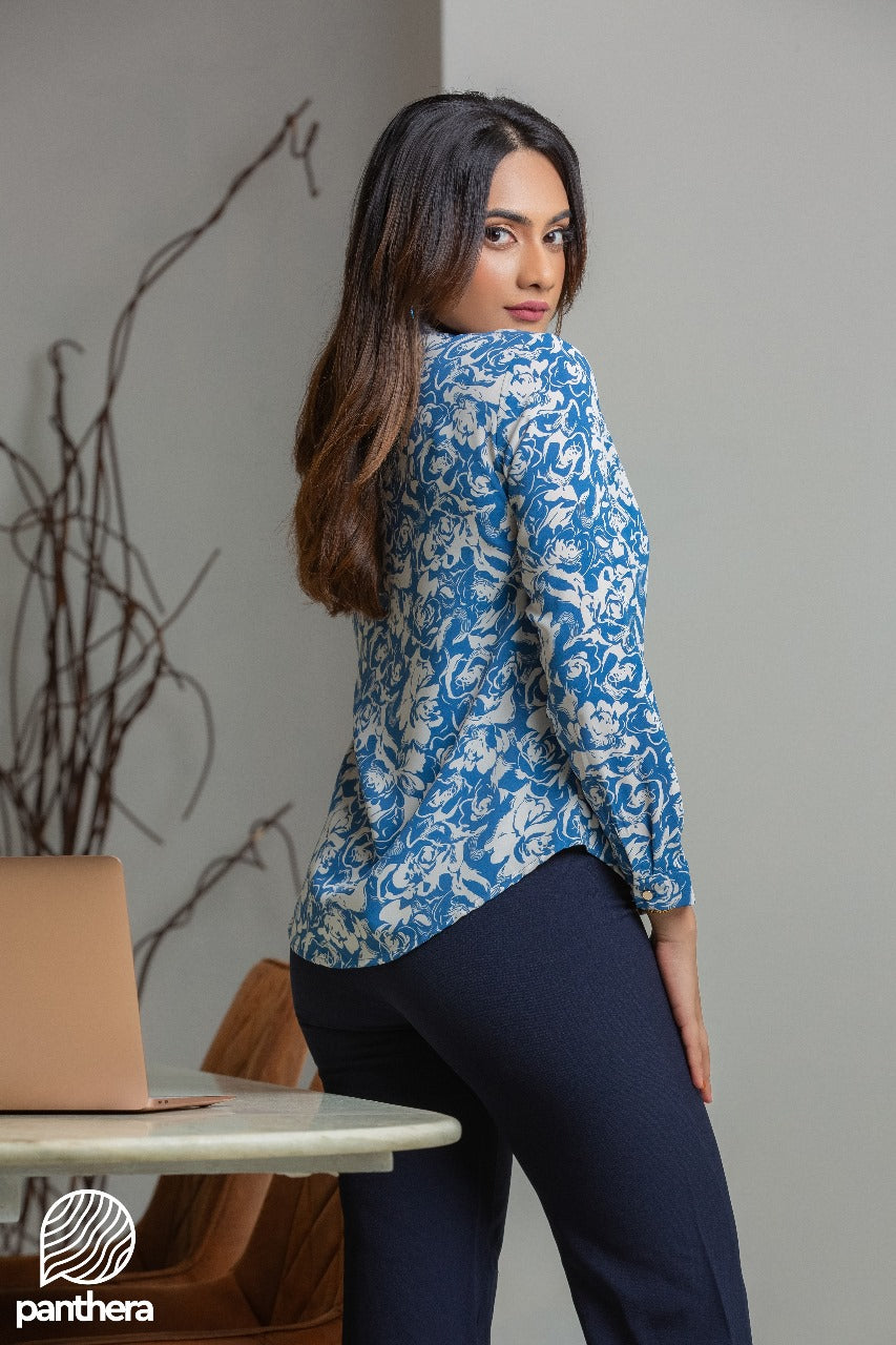 Floral Printed WW High Neck Shirt