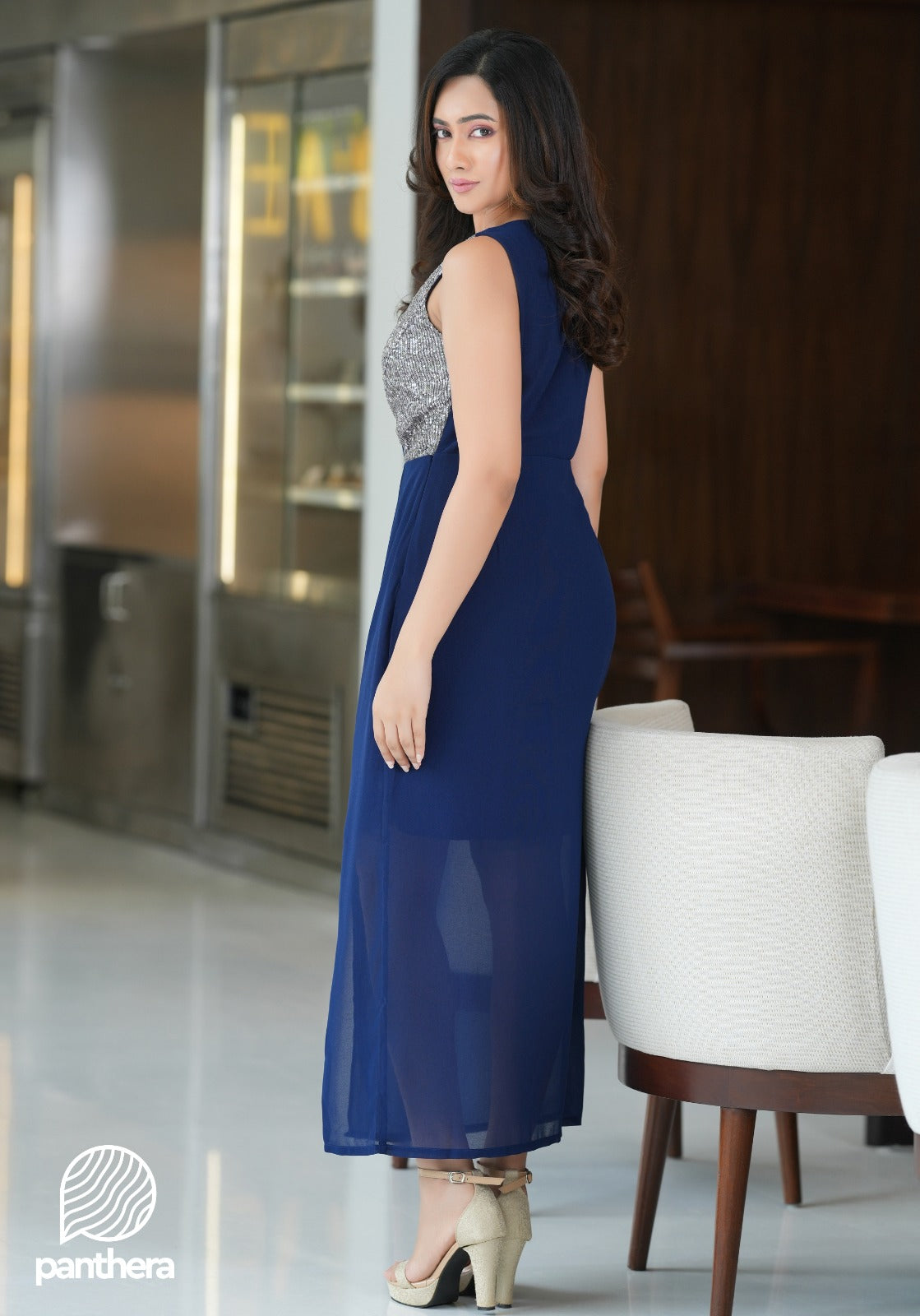Sequenced Sleeveless Party Dress
