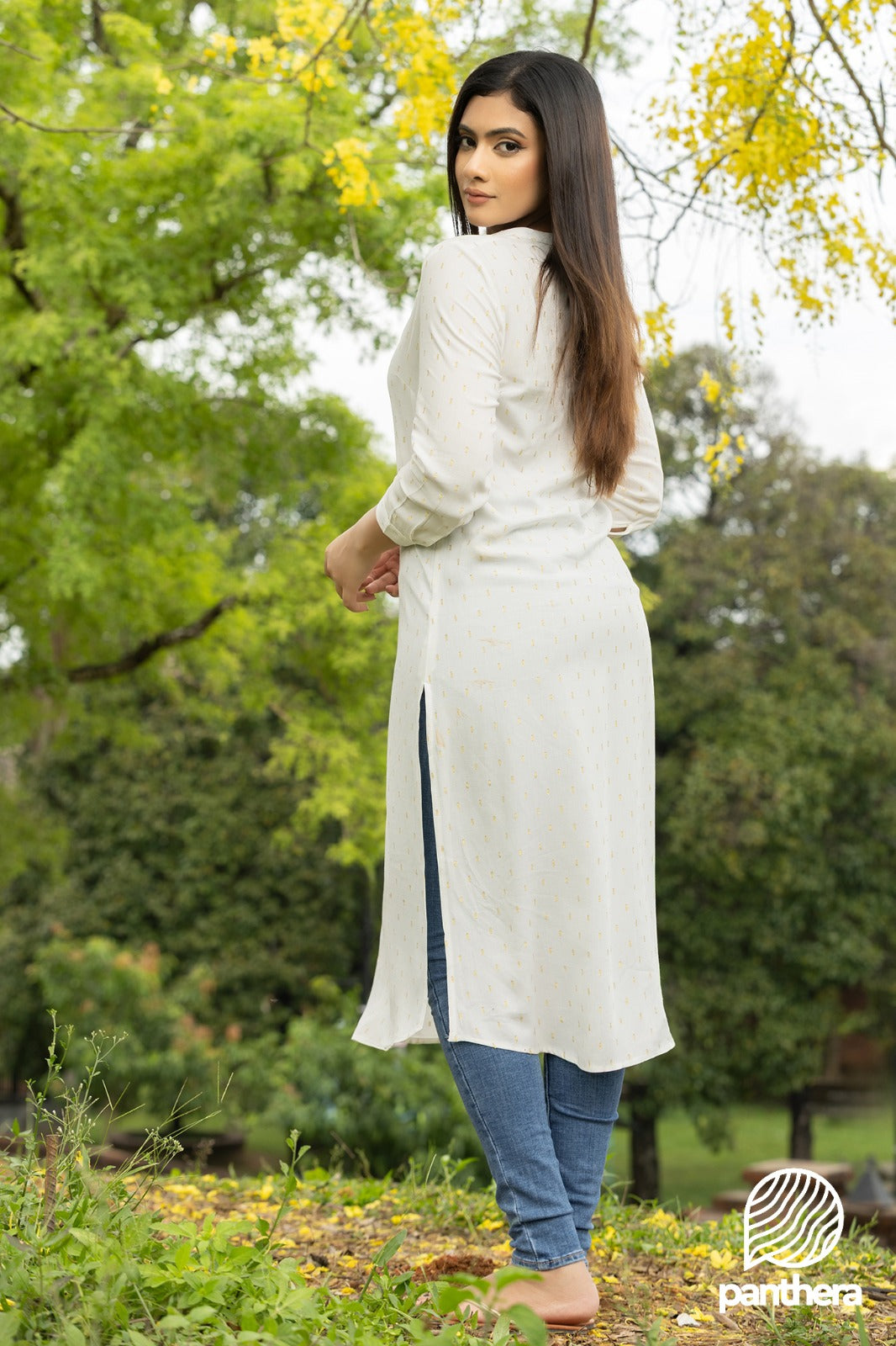 3/4 Sleeve Long Kurtha Top