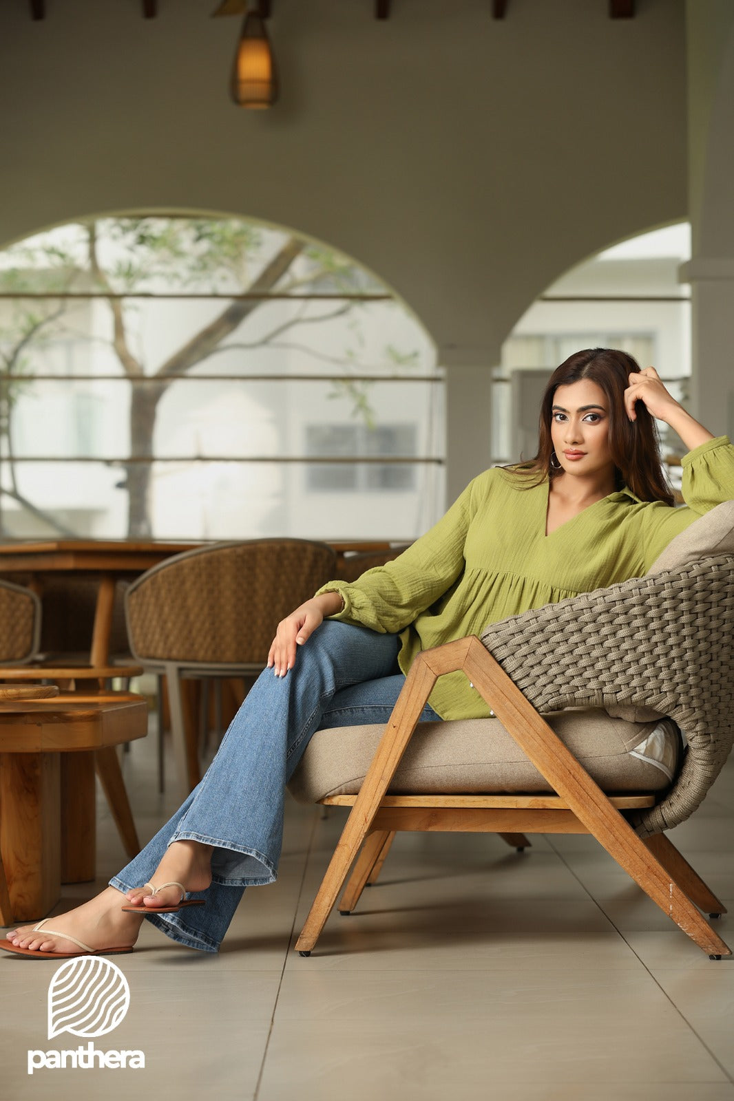 Frill detail Long Sleeve Top