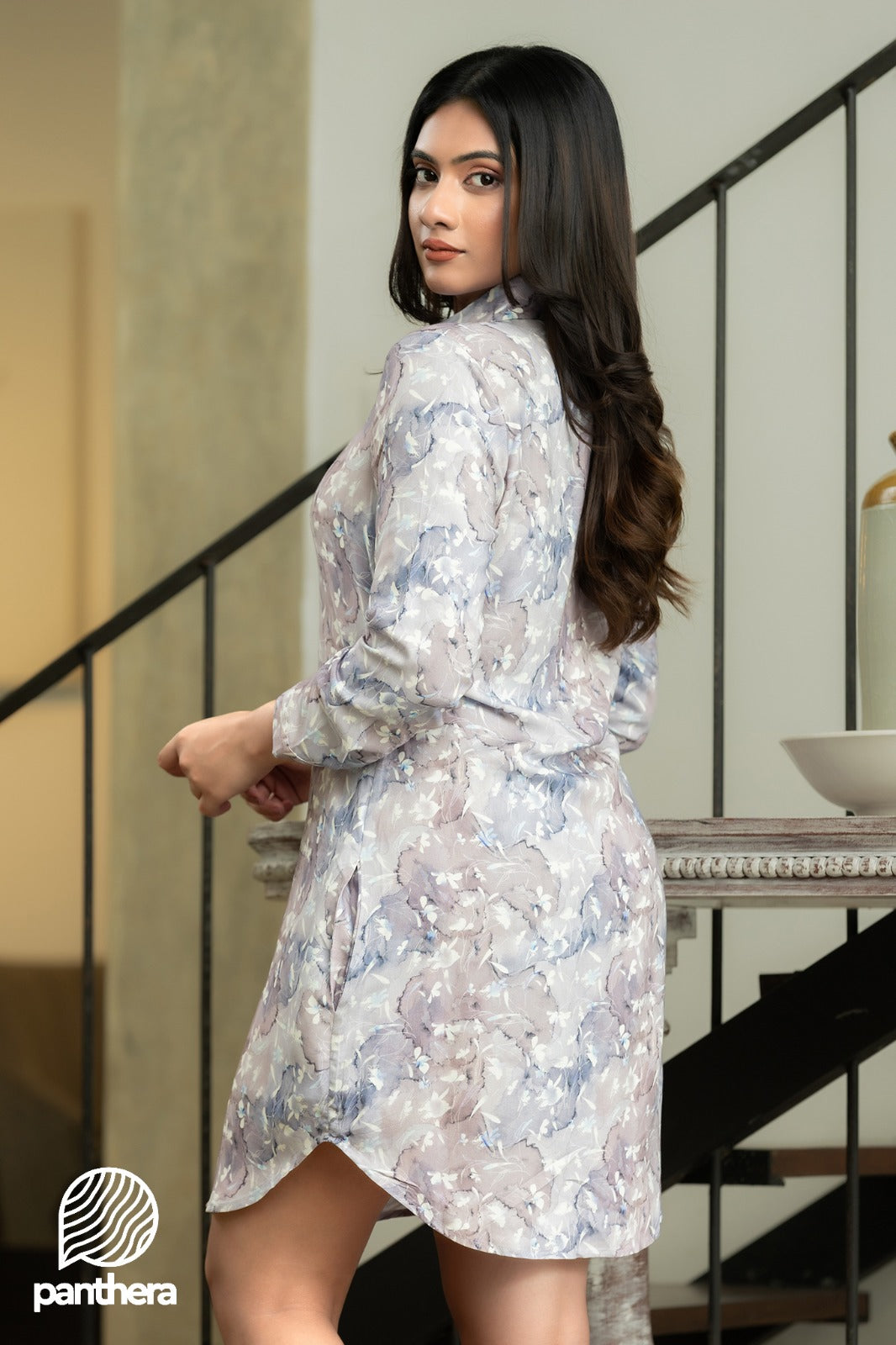 Floral Casual Shirt Dress