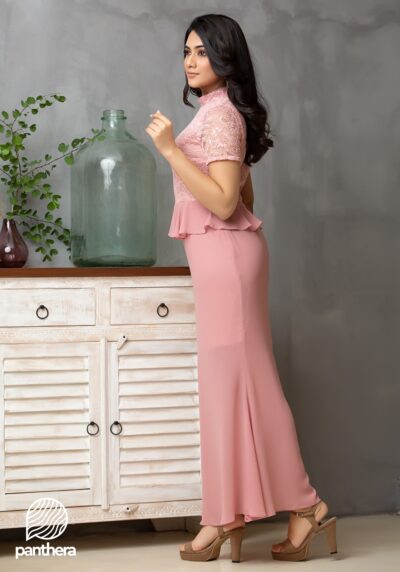 Lace High Neck Dress