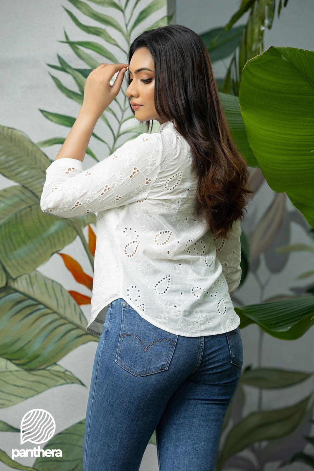 3/4″ Sleeve High Neck Top