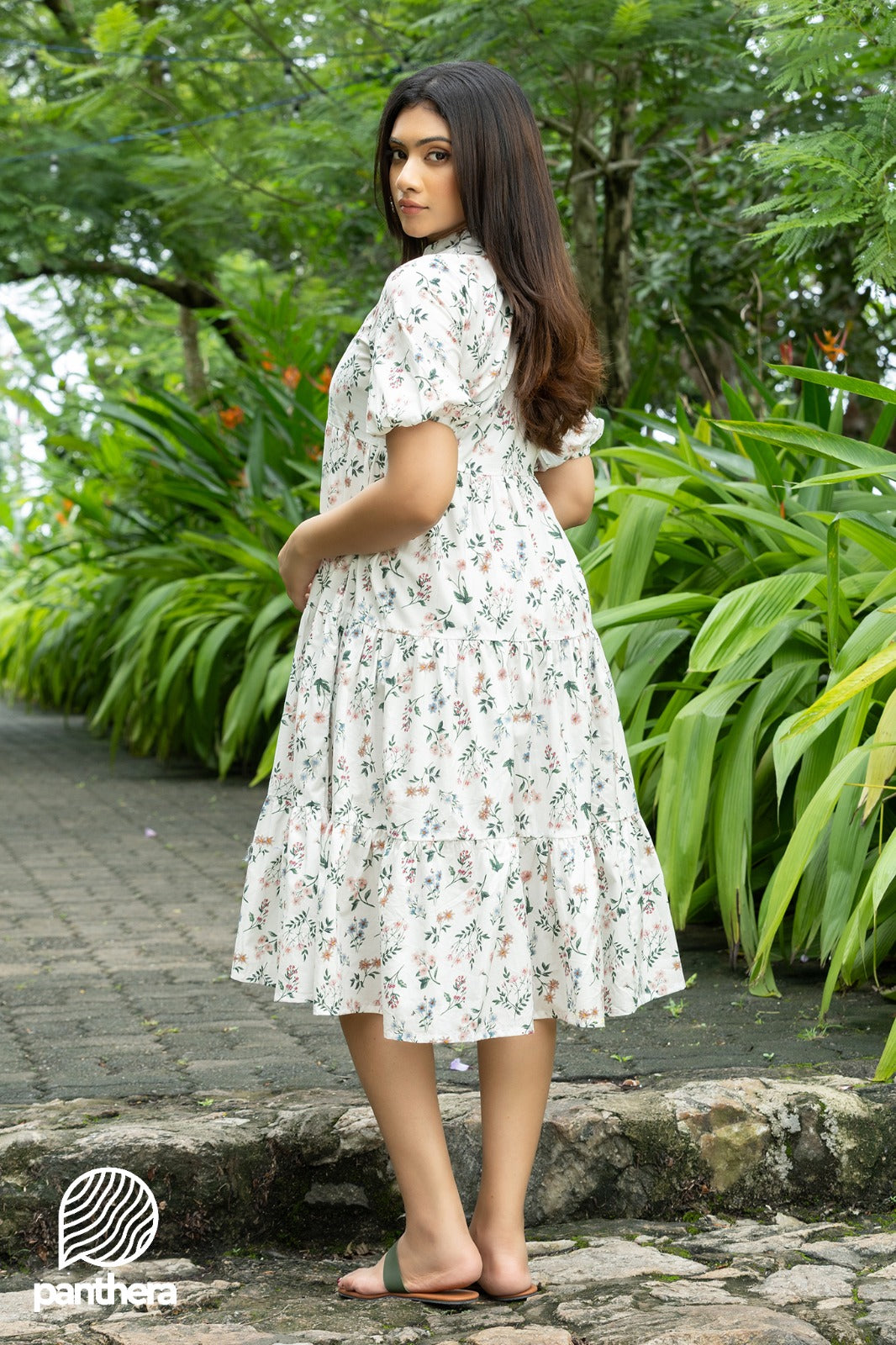 Frill Detail Floral Dress