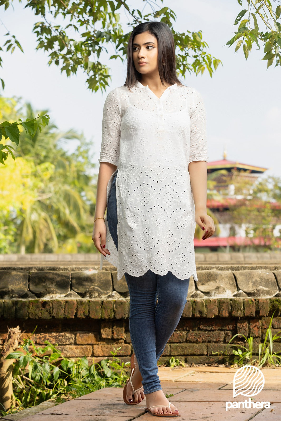 Cutloan Kurtha Top with boarder hem