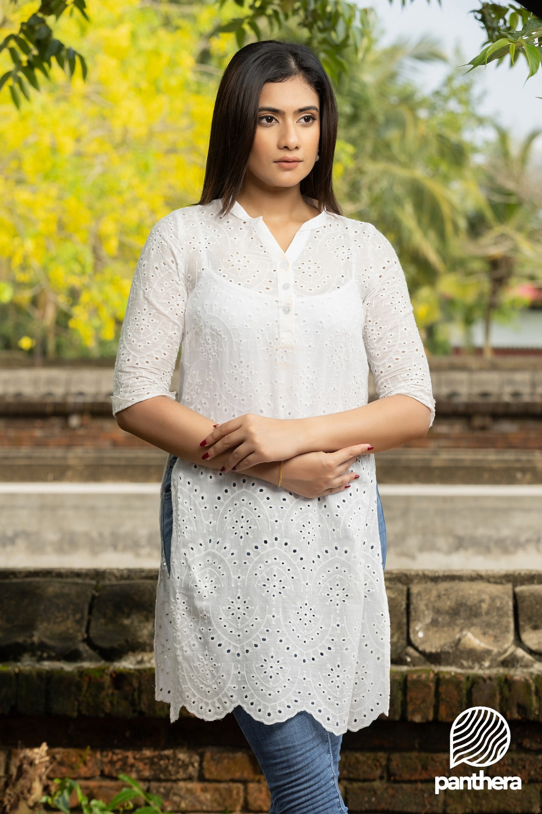Cutloan Kurtha Top with boarder hem