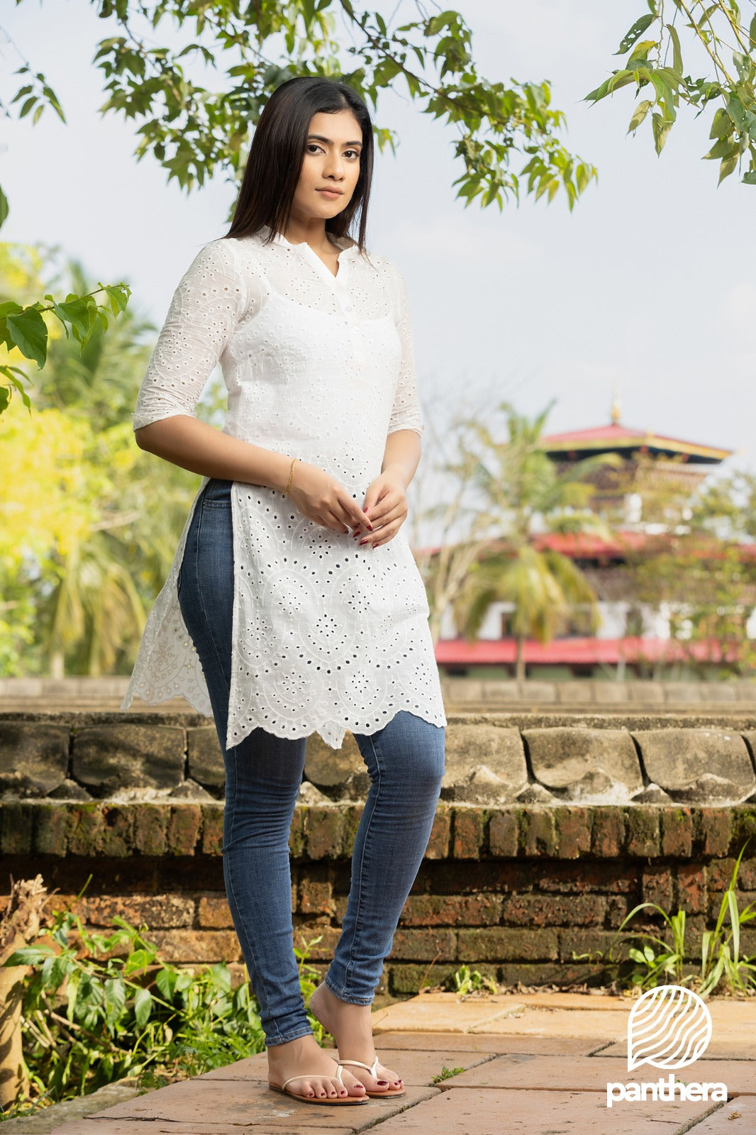 Cutloan Kurtha Top with boarder hem