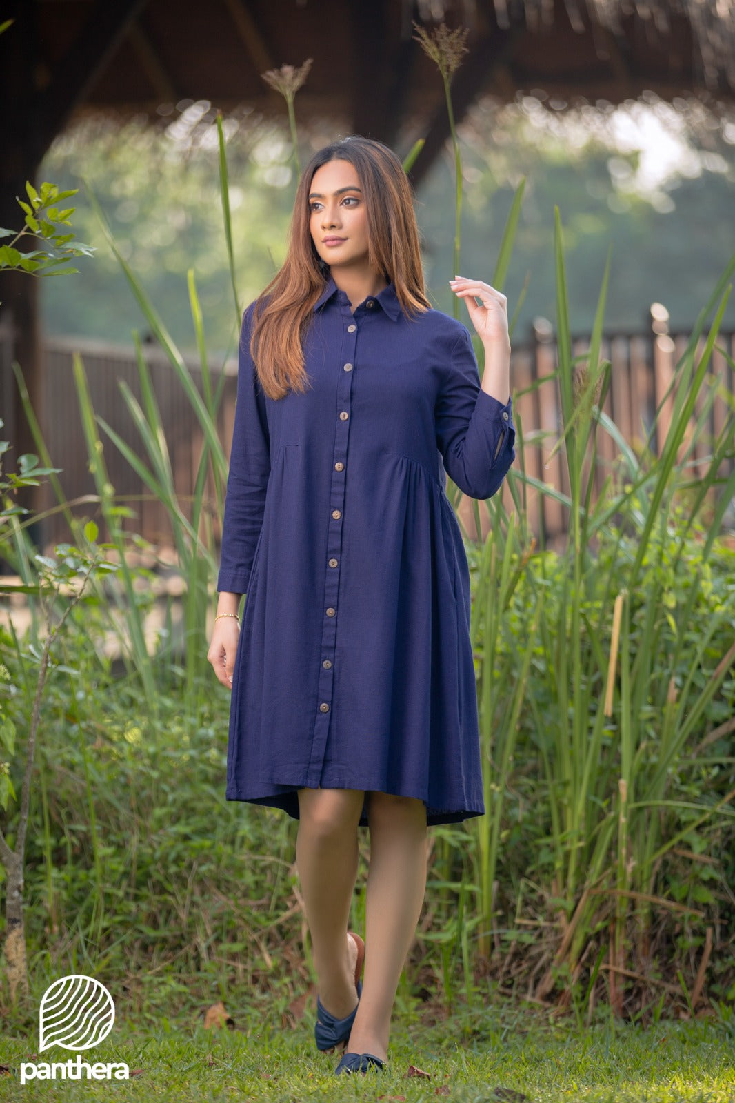 Over Size Casual Linen Midi Dress