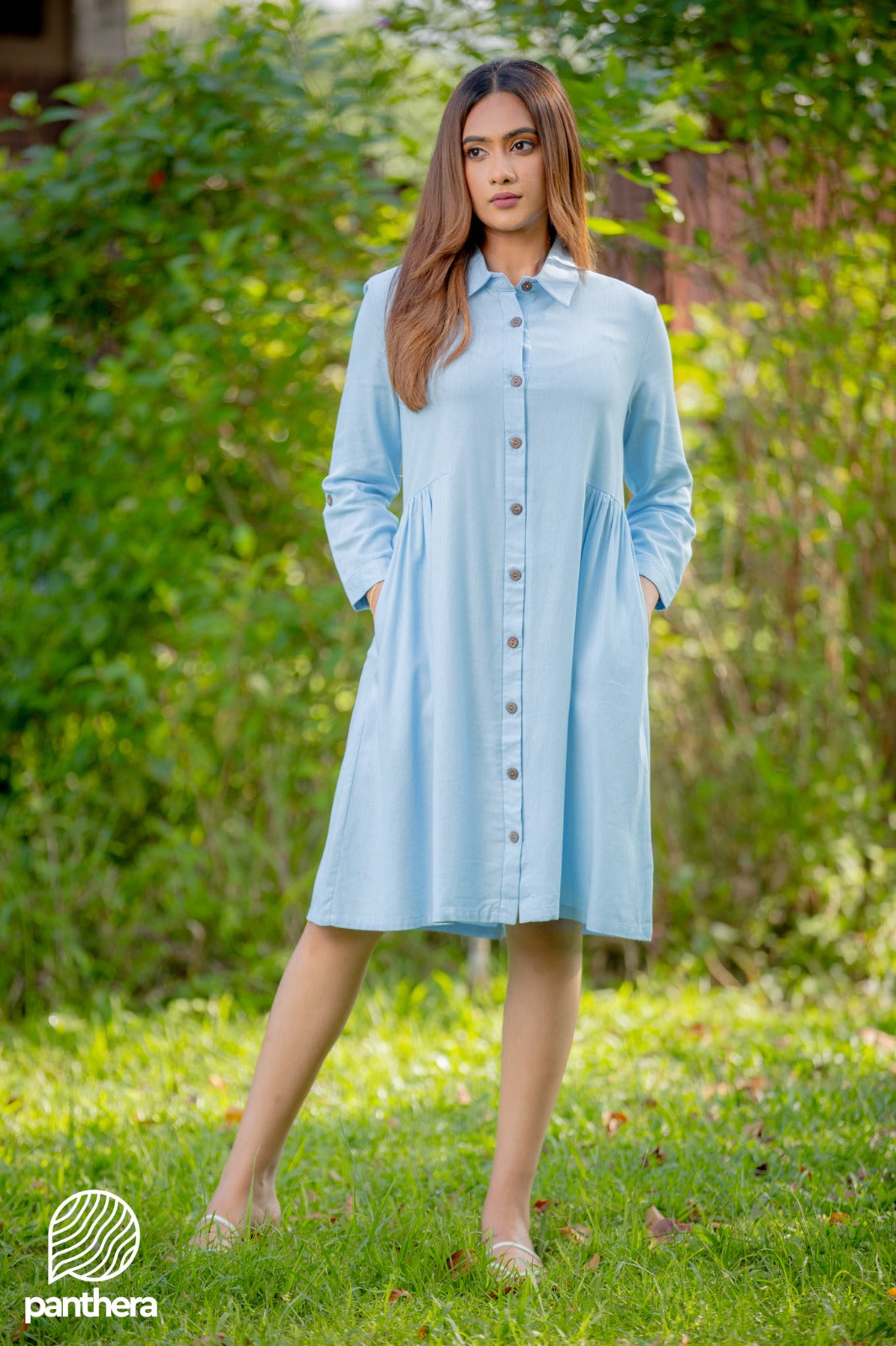 Over Size Casual Linen Midi Dress