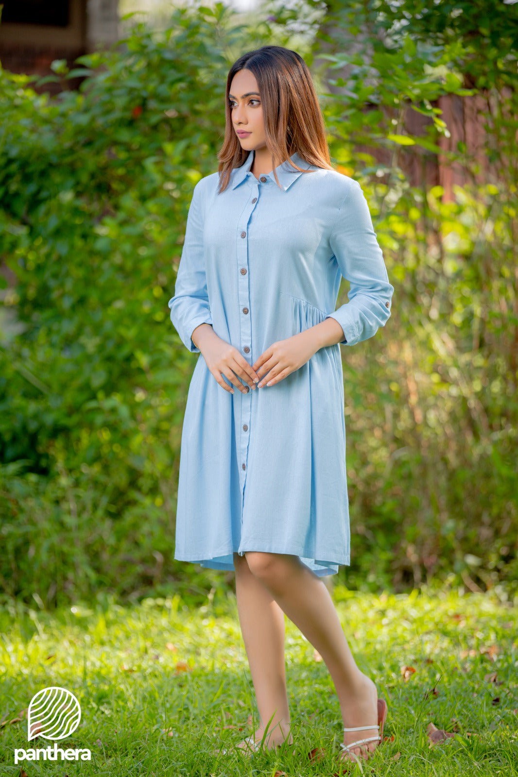Over Size Casual Linen Midi Dress