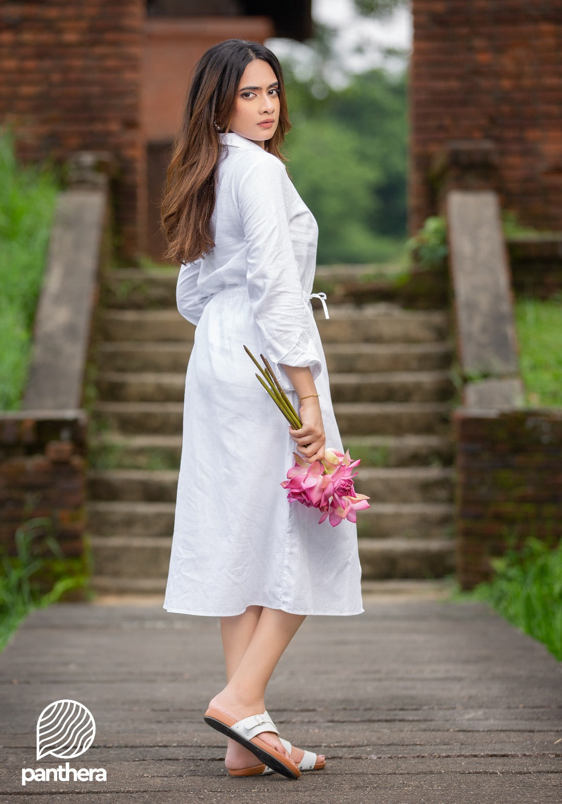 White Linen Dress