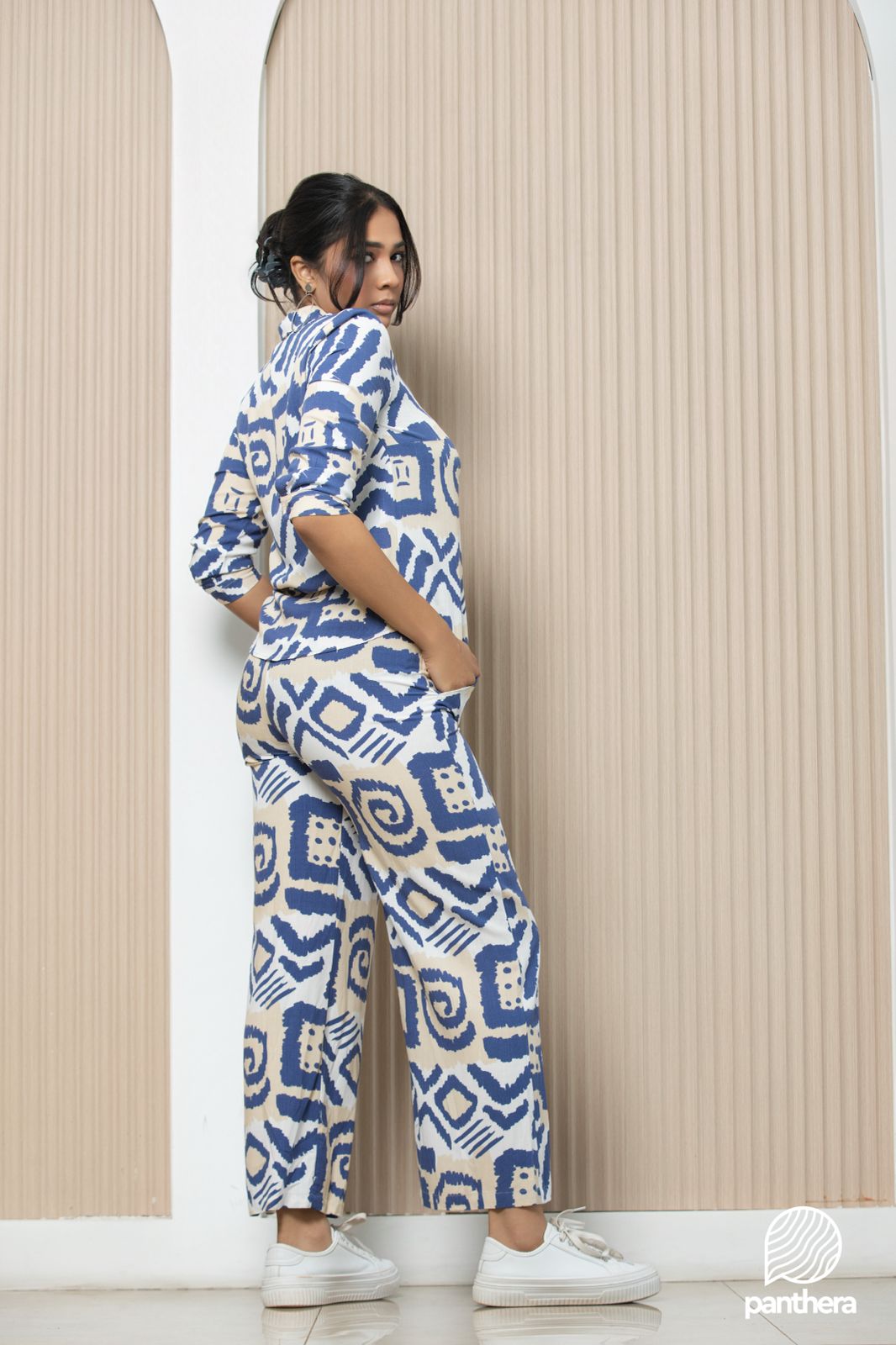 Abstract Printed 2 Pcs Set
