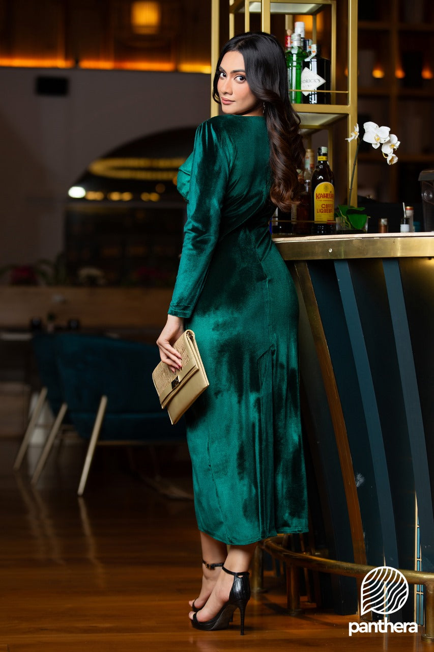 Velvet Long Sleeve Dress