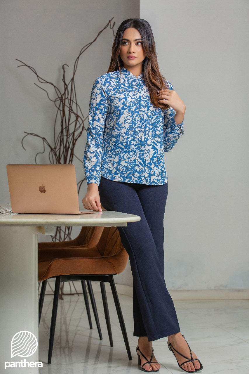 Floral Printed WW High Neck Shirt