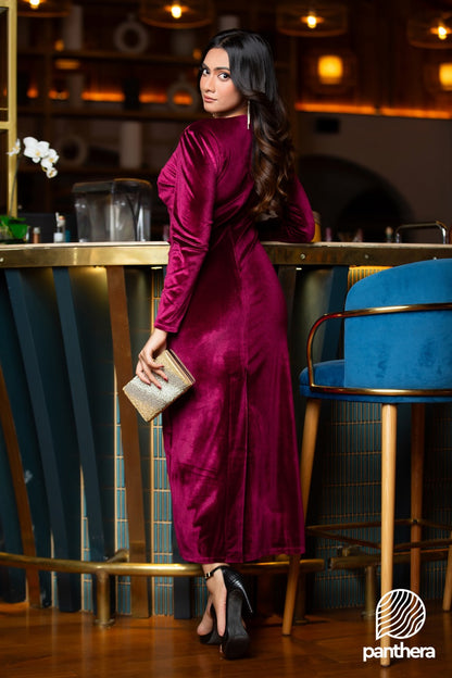 Velvet Long Sleeve Dress