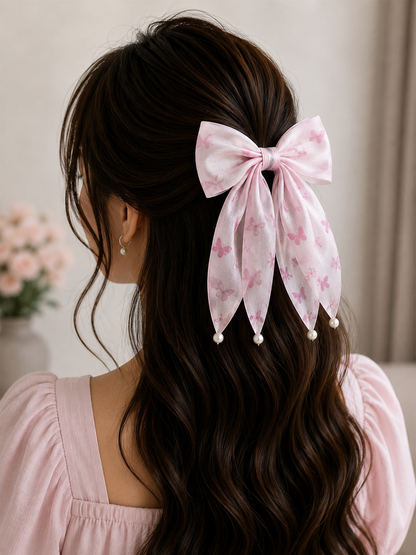 Bowknot Butterfly Printed  Hairpin