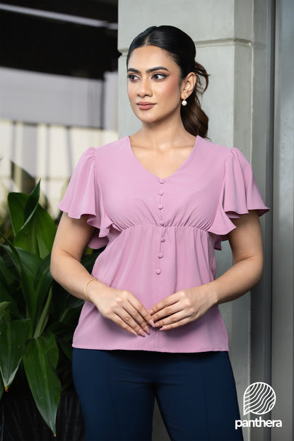 Butterfly V-Neck Top