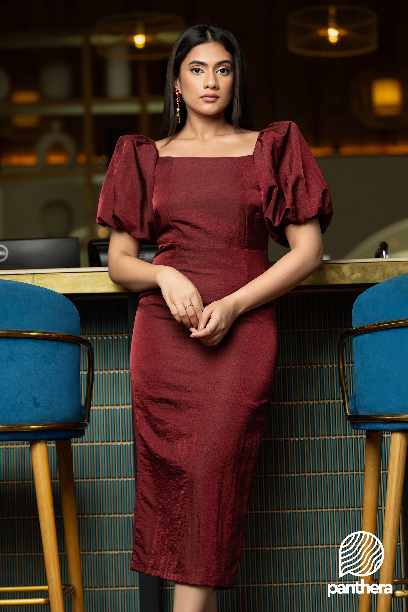 Balloon Sleeve Party wear Dress