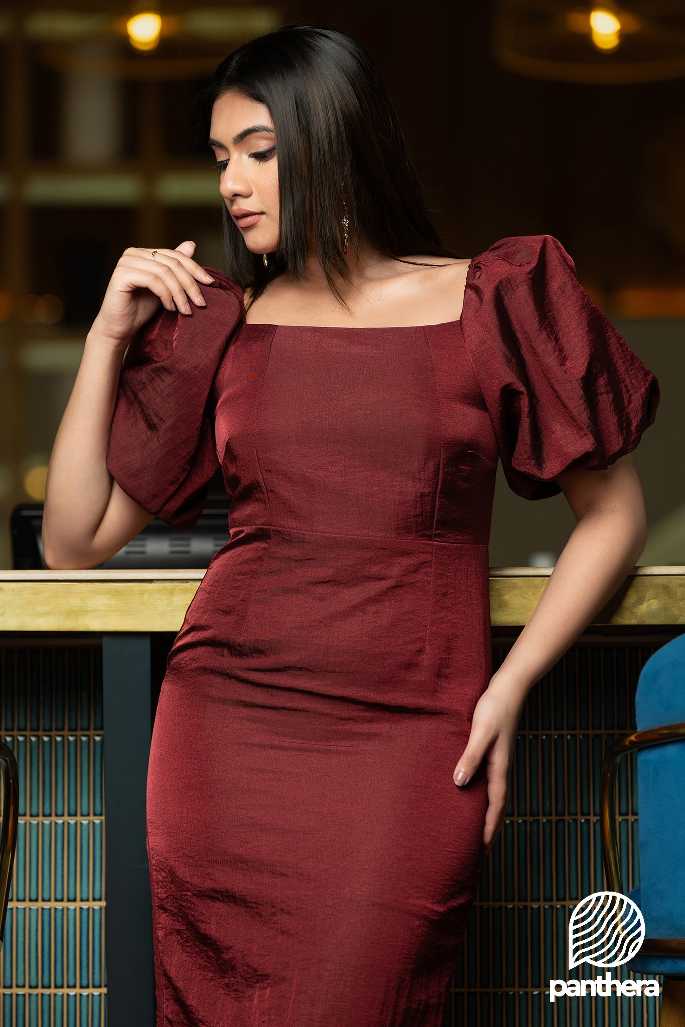 Balloon Sleeve Party wear Dress