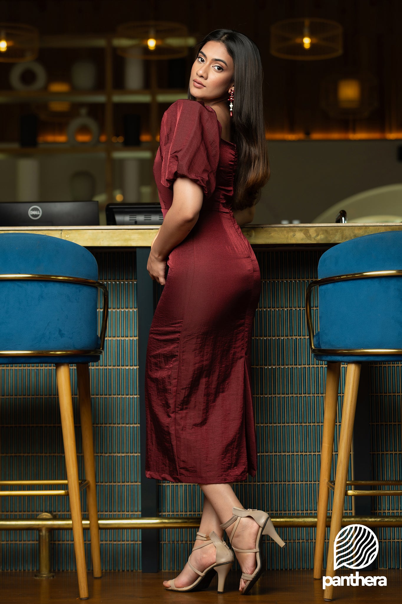 Balloon Sleeve Party wear Dress