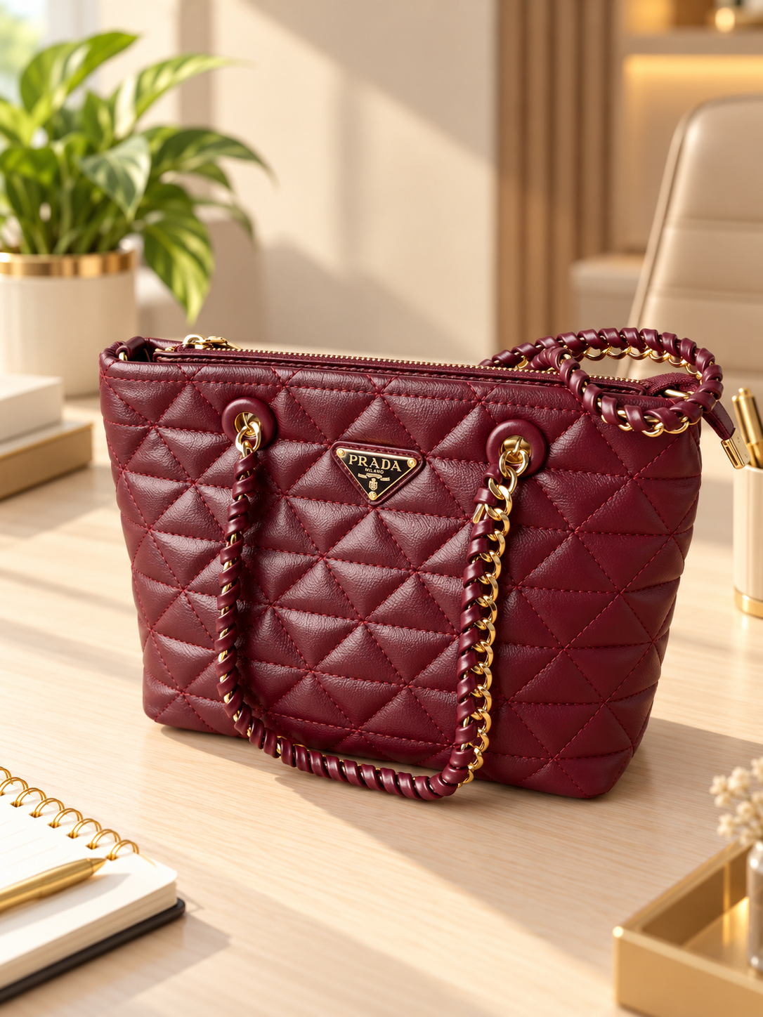 PRADA Quilted Chain Shoulder Bag
