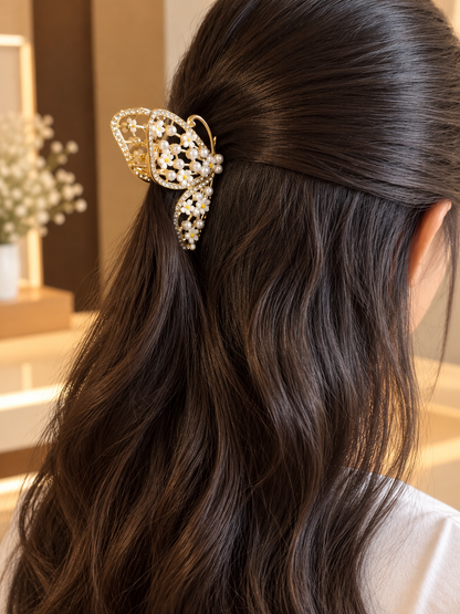 Floral Butterfly Hair Clip