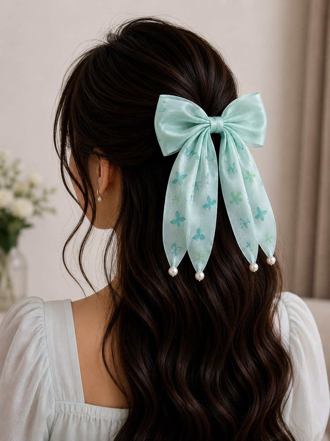Bowknot Butterfly Printed  Hairpin