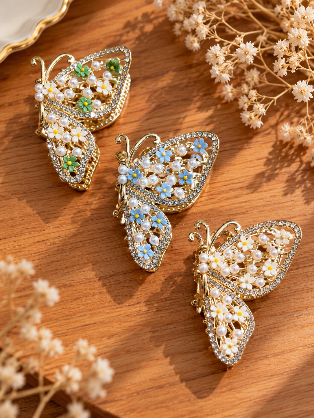 Floral Butterfly Hair Clip