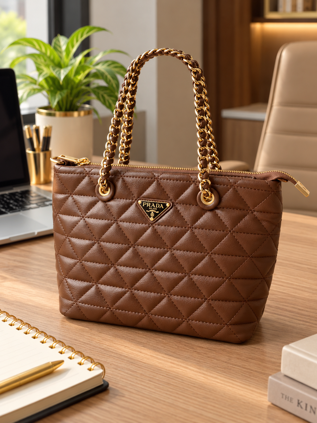 PRADA Quilted Chain Shoulder Bag