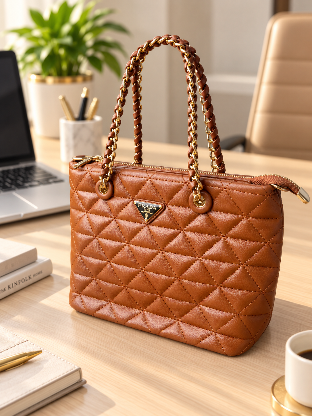 PRADA Quilted Chain Shoulder Bag