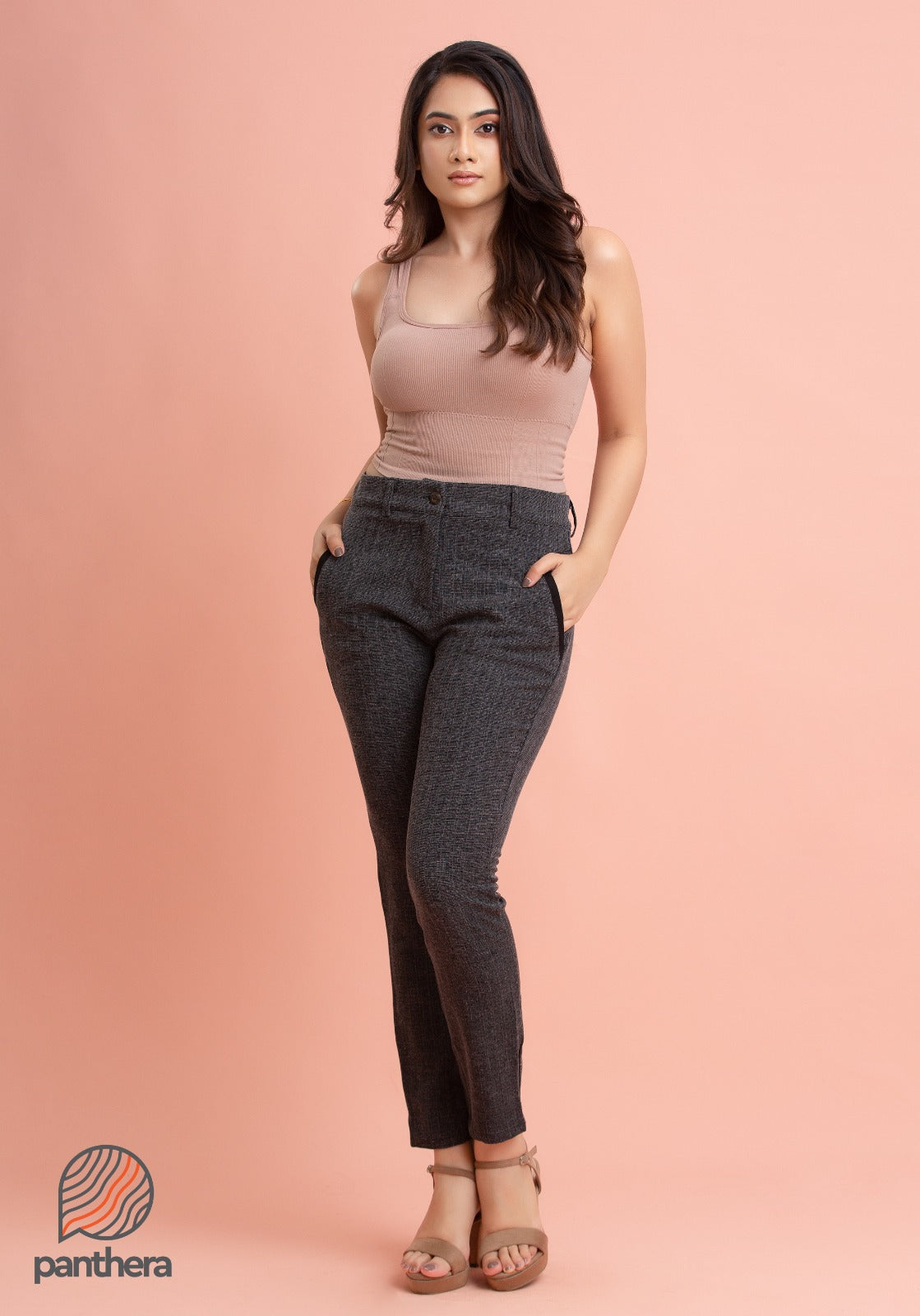 Contrast Pocket Office Pant