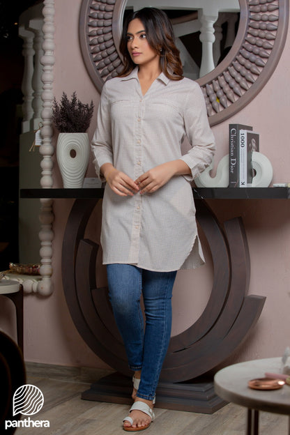Cut Pocket Detail Dress/Long Top