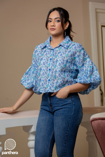 Casual Balloon Sleeve Top