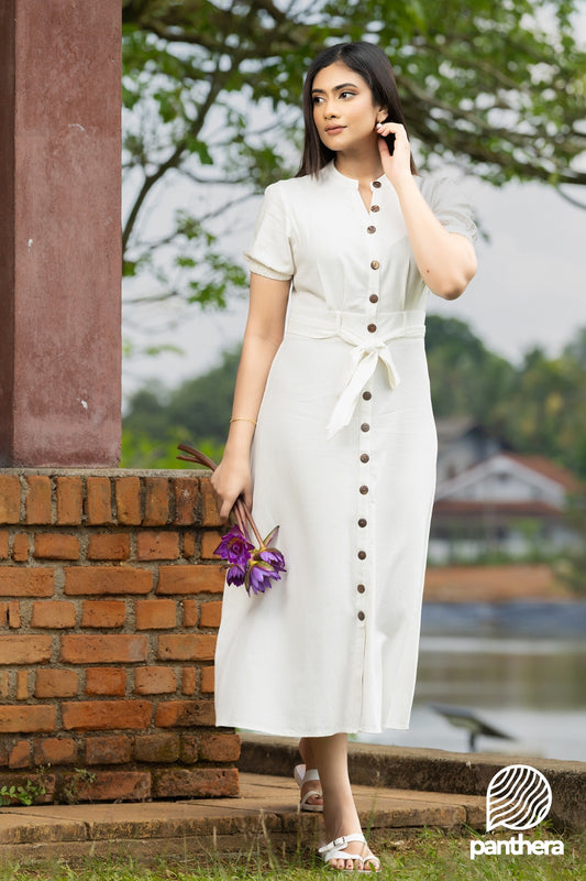 Off White Casual Maxi Dress