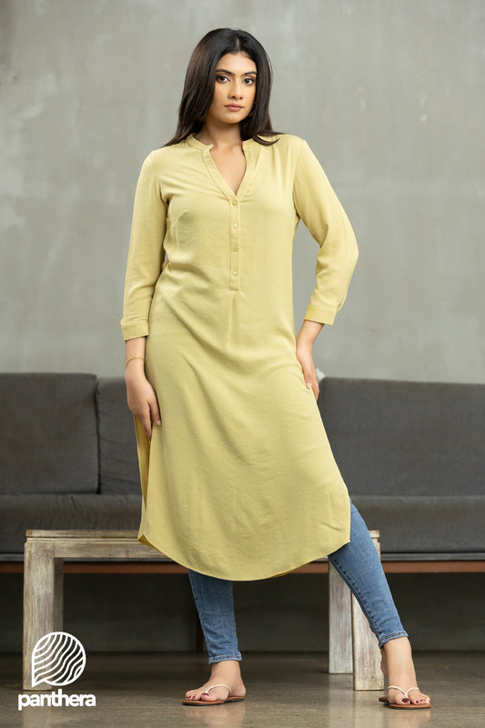 Lime Green Long Kurtha