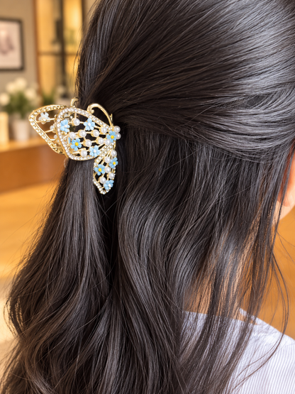 Floral Butterfly Hair Clip