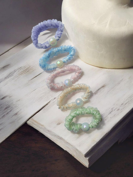 Pastel Pearl Mini Scrunchie