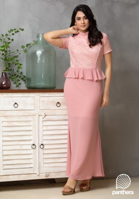 Lace High Neck Dress