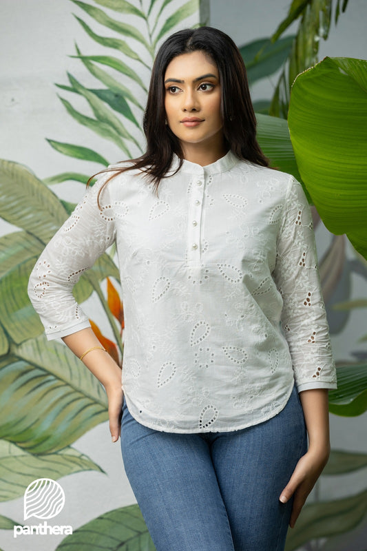 3/4″ Sleeve High Neck Top