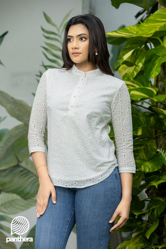 3/4″ Sleeve High Neck Top