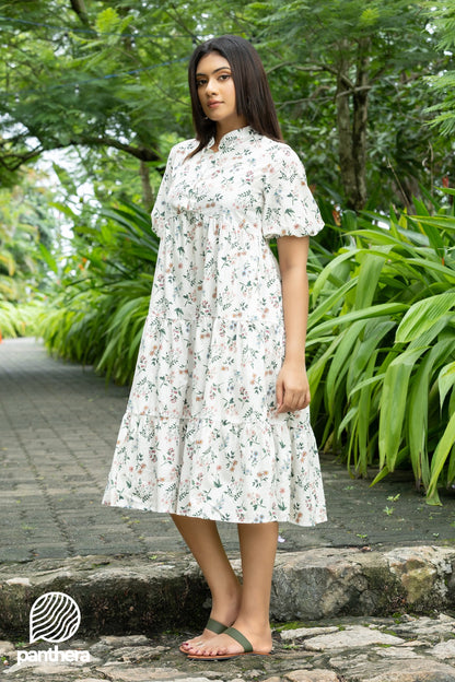 Frill Detail Floral Dress