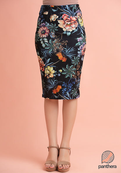 Floral Printed Pencil Skirt