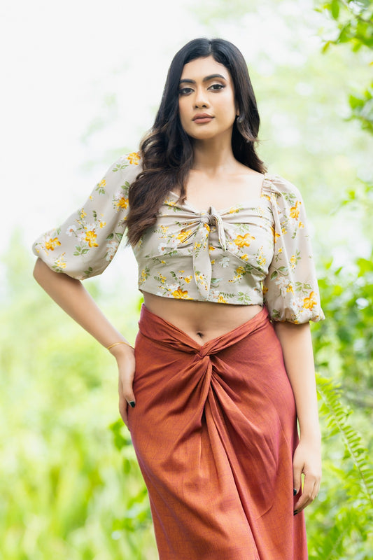 Floral Printed Crop Top