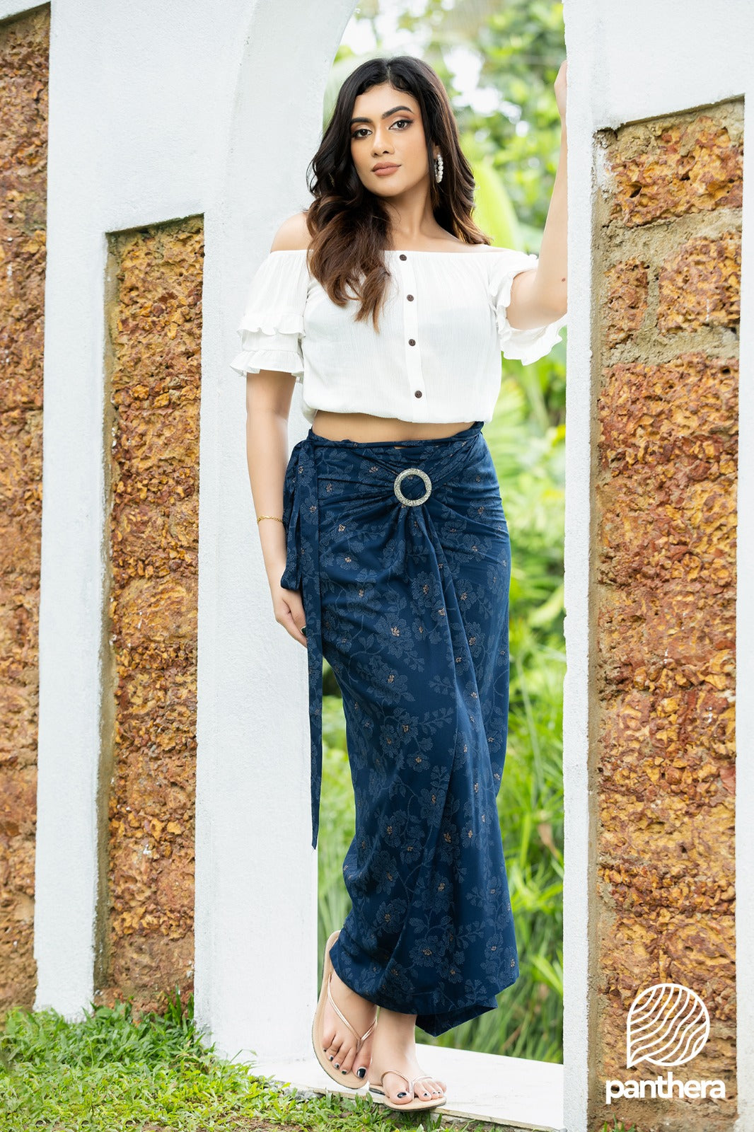 Floral Printed Lungi (Included Buckle)