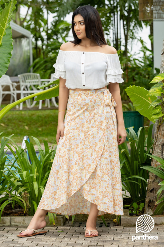 Floral Wraparound Skirt