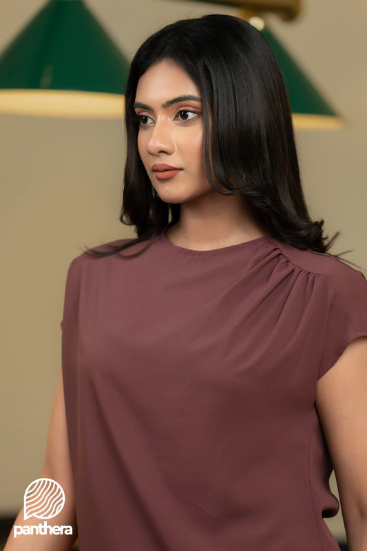 Shoulder gathering Top