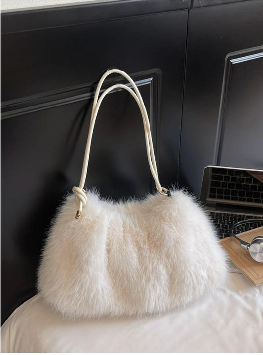 Fuzzy Flair Shoulder Bag