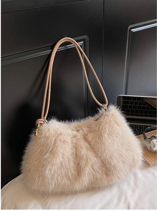 Fuzzy Flair Shoulder Bag